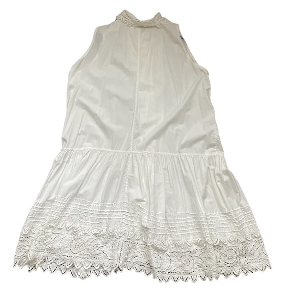 Vintage Lone Ranger 1990s Paisley Eyelet Collared Sleeveless Dress (size 1) - Picture 7 of 7